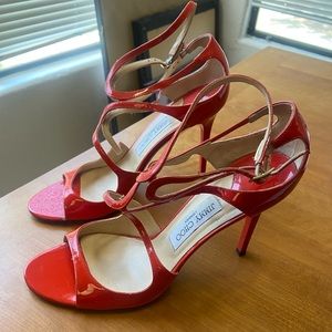 Jimmy Choo Lang sandals in red size 42 fits US 11-12